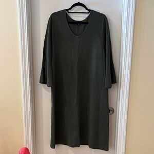 Talbots Plus Merino Wool Sweater in Dark Green